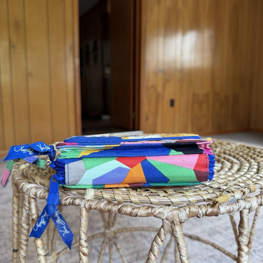 Vera Bradley All In One Crossbody Wristlet Wallet Pop Art Pattern Colorful - Picture 5 of 10